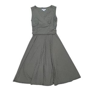 EUC Dressbarn Black and Cream Circular Patterned Dress